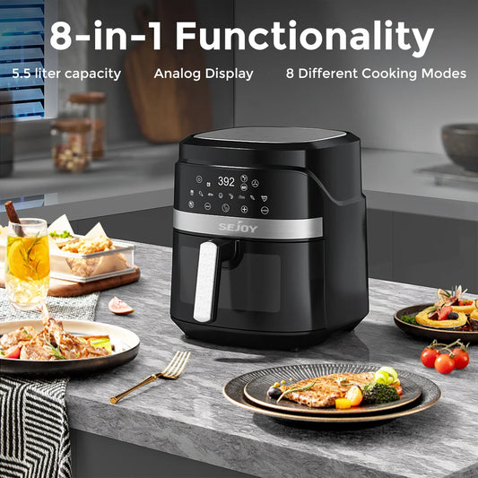 6 Quart Air Fryer Touch Control Toaster Oven