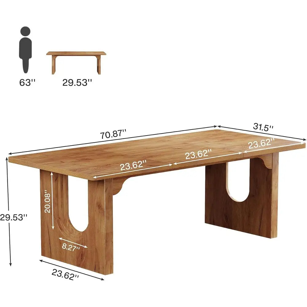71" Large Kitchen Dining Table