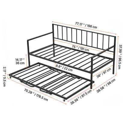 Twin/Full Size Daybed Frame w/ Charging Station