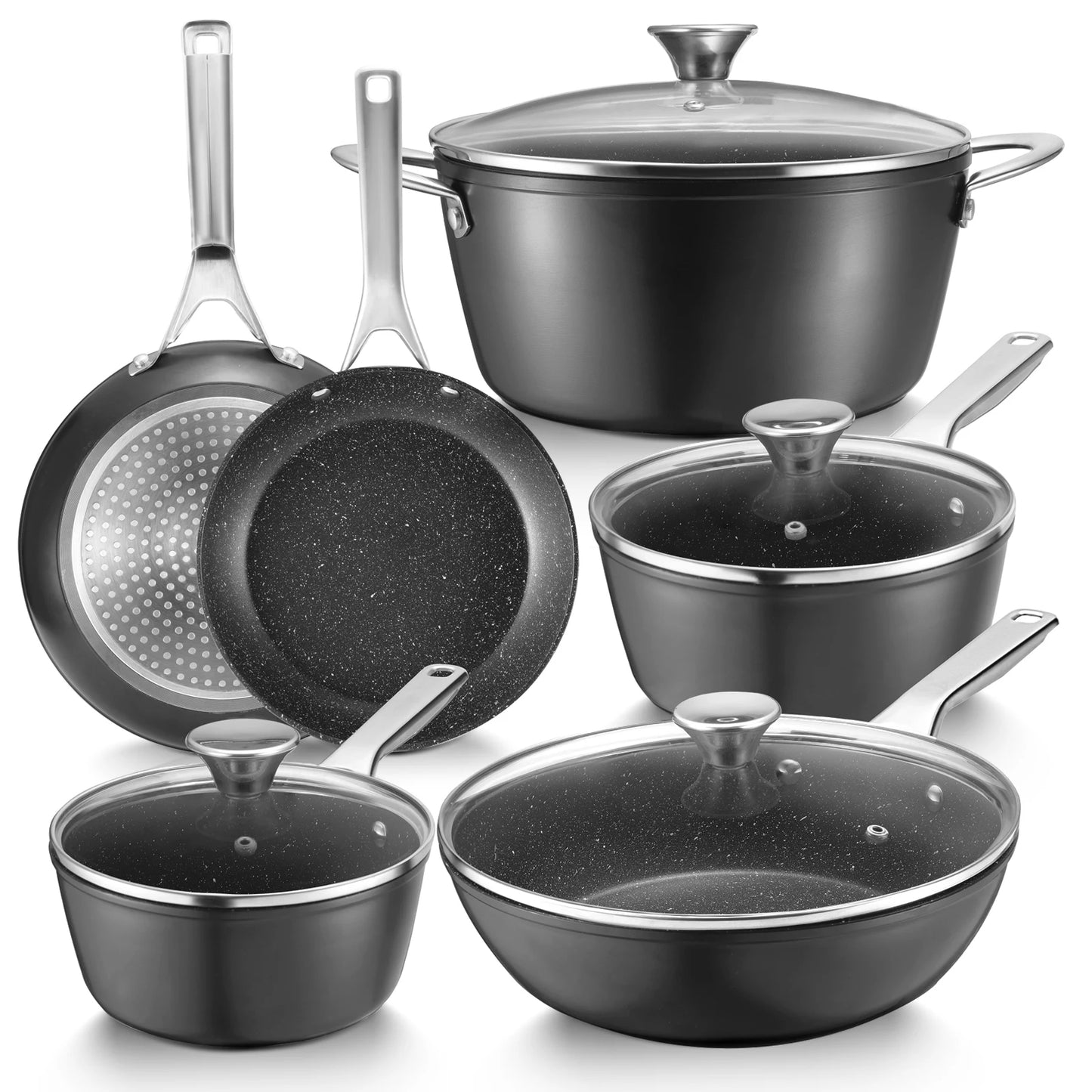 10-Piece, Induction Nonstick Cookware Set