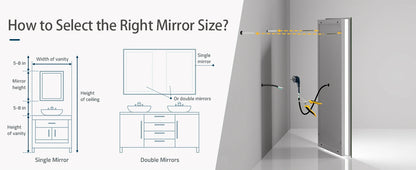 40x24 Inch LED Mirror with Front Light and Backlit