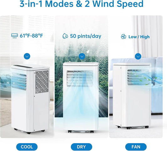 10000 BTU Portable Air Conditioners 3 in 1 Portable AC Unit