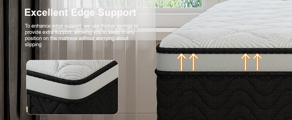 12 Inch Gel Memory Foam Hybrid Mattress