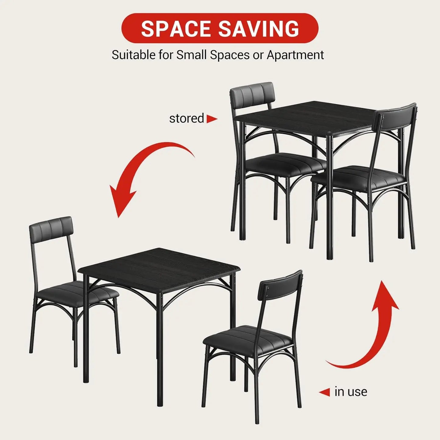 Compact Breakfast Nook Table for Apartments