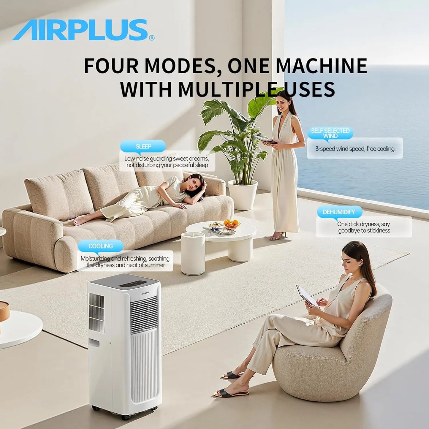 550 Sq Ft BTU Portable Air Conditioner AC Unit