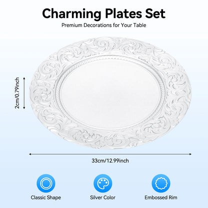 100PCS Reusable Serving Plates for Birthday Parties