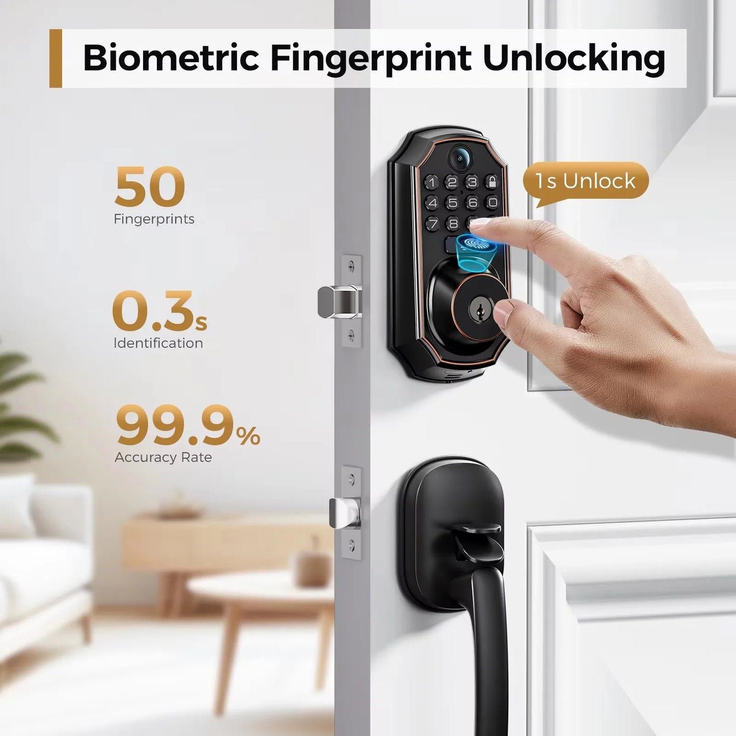Smart Wi-Fi Keyless Door Lock with Camera