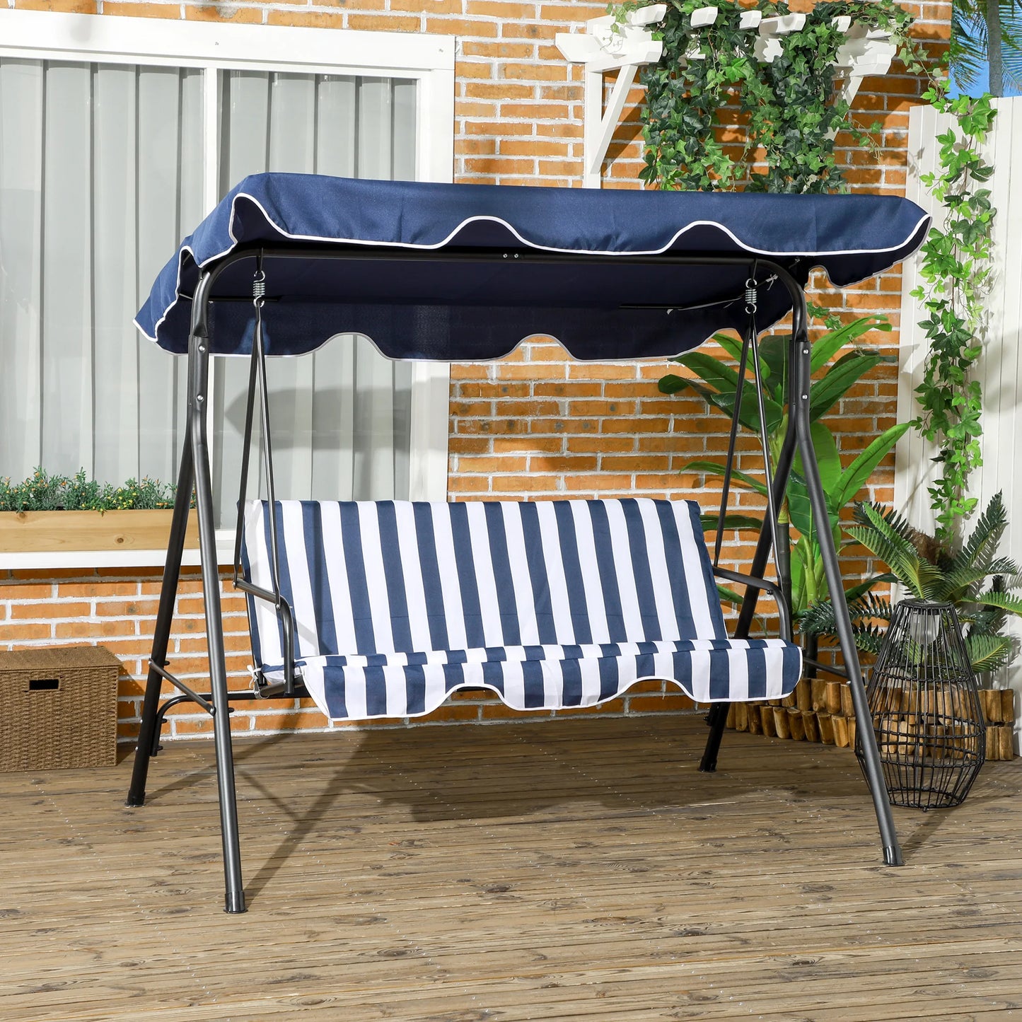 Porch Swing Hammock Bench with Canopy