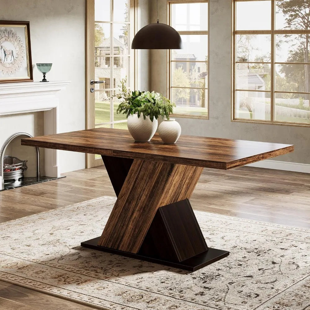 55-Inch Farmhouse Dining Table for 4 people