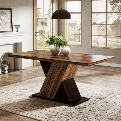 55-Inch Farmhouse Dining Table for 4 people