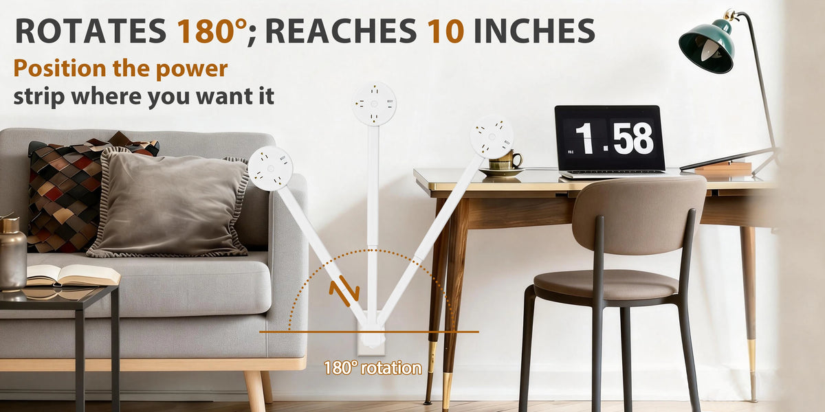 3 Style Retractable Sockets Adjustable Electrical Outlet Extender