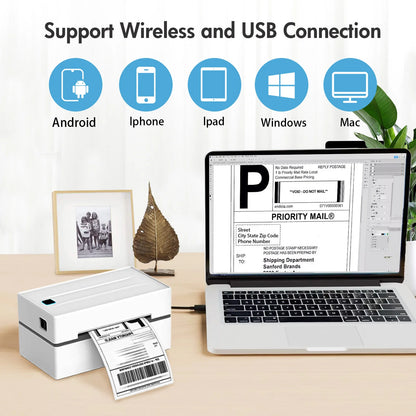 Portable Thermal Label Printer, No Ink Required