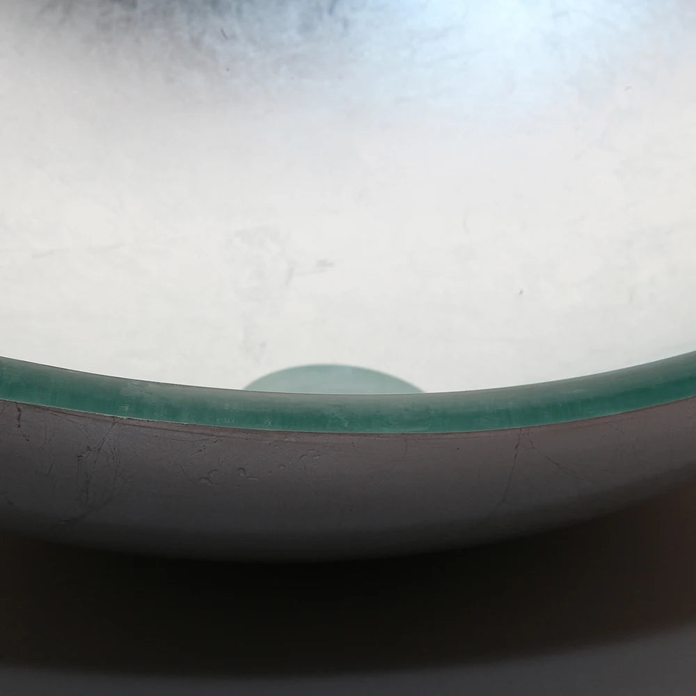 Tempered Glass Washbasin with Waterfall Faucet