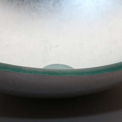 Tempered Glass Washbasin with Waterfall Faucet