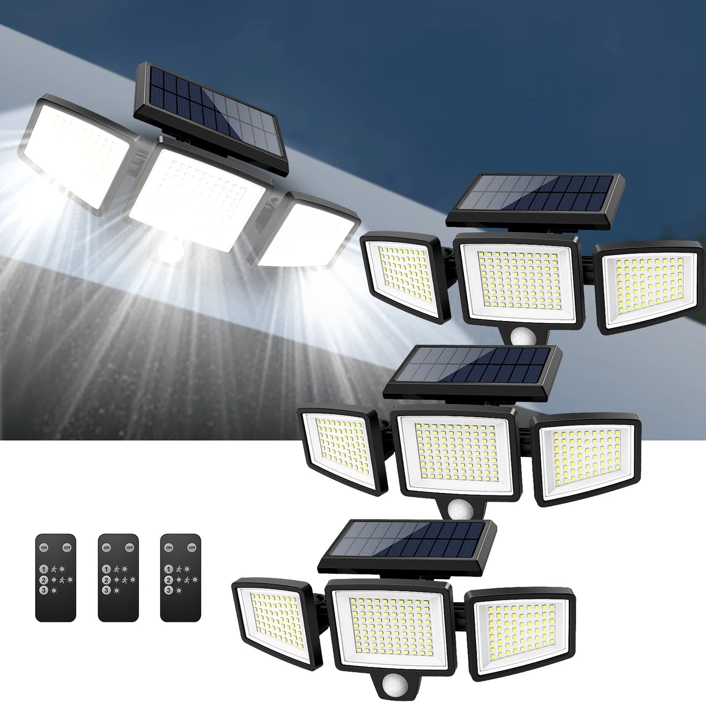 Solar Light with 200+ LEDs and Motion Sensor