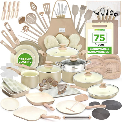 54 Piece Professional Grade Complete Home Kitchen Cookware Set