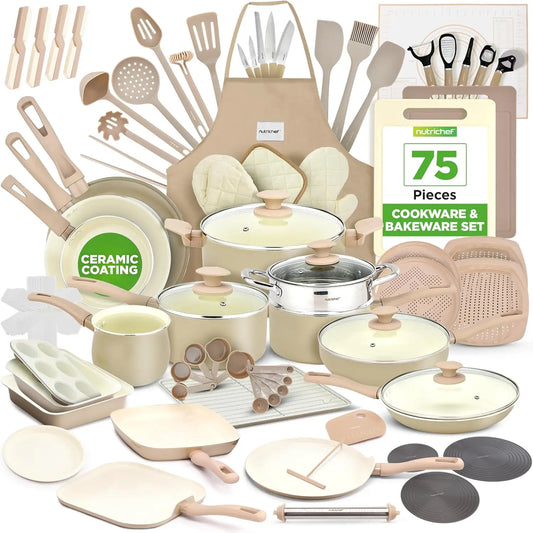 54 Piece Professional Grade Complete Home Kitchen Cookware Set