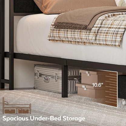 Contemporary Queen-Sized Corner Bed with Storage