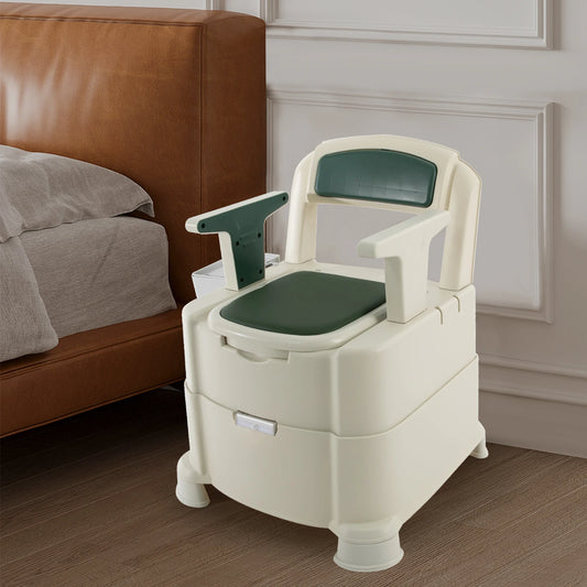 Bedside Commode Toilet with Sensor Night Light