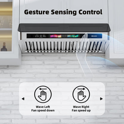 30/36 Inch Under Cabinet Range Hood with Voice/Gesture/Touch Control