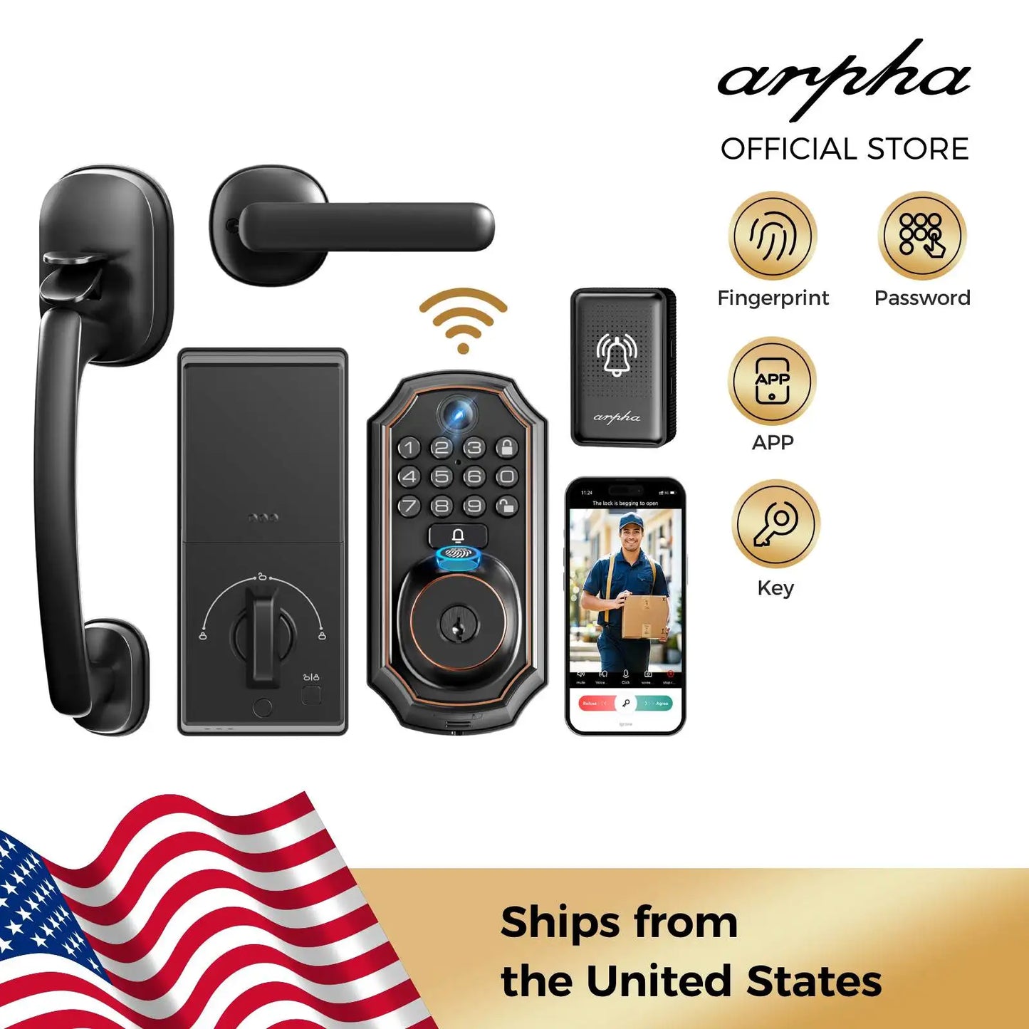Smart Wi-Fi Keyless Door Lock with Camera