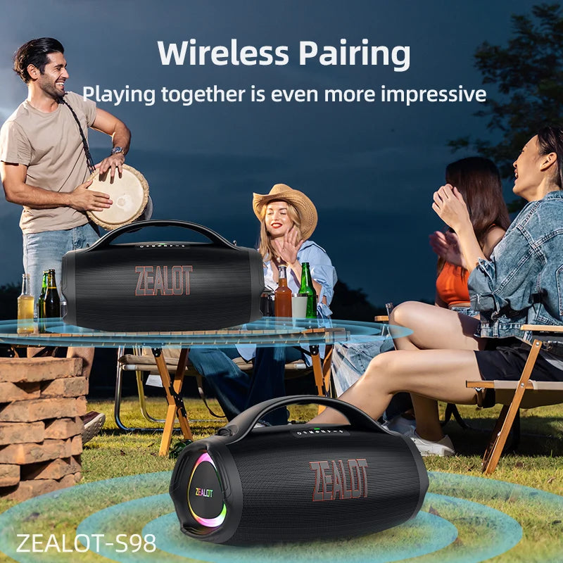 160W High Volume Portable Bluetooth Speaker