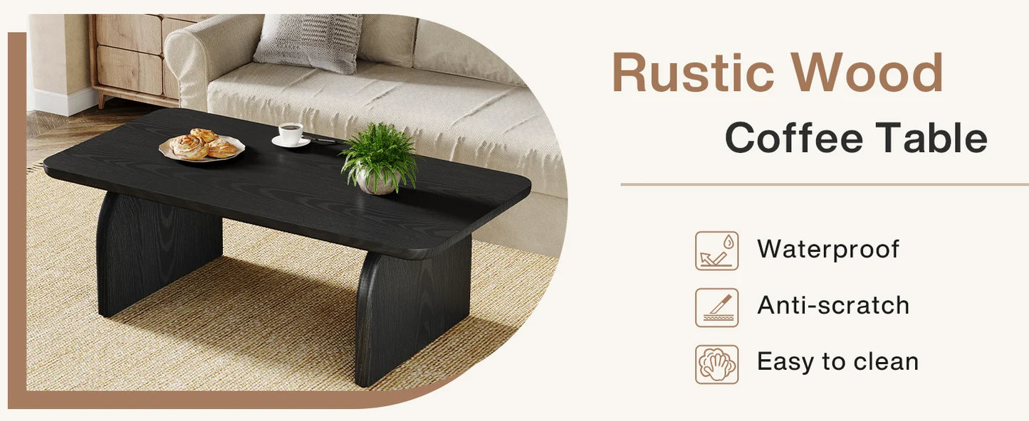 47.24-Inch Tribesigns Farmhouse Rectangular Coffee Table