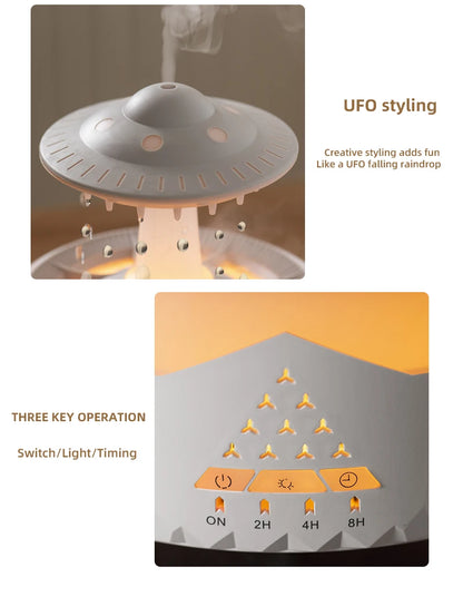 Rain Cloud Diffuser Mushroon Air Humidifier with Lamp