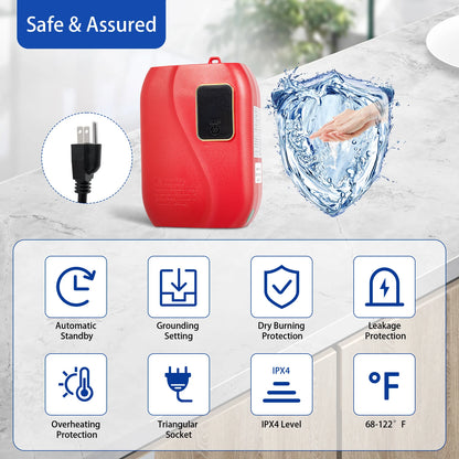 68-122℉ Kitchen Mini Tankless Water Heater