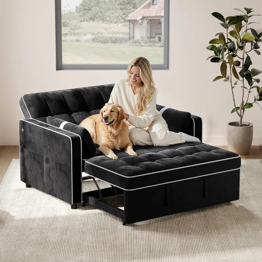 Sofa Bed Convertible Sleeper with USB Charging
