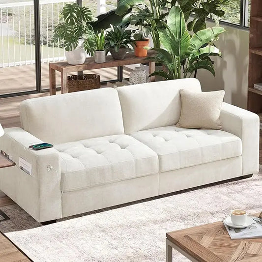 89" Sofa with Medium Firm Seat Cushion and Removable Cover