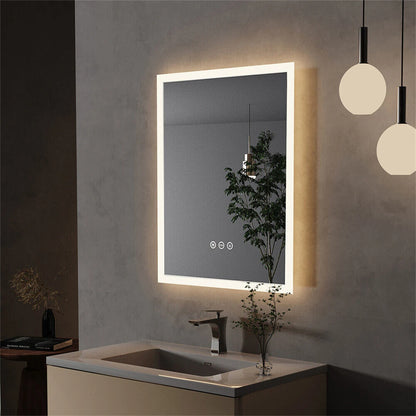 LED Bathroom Mirror for Vanity Dimmable 3 Colors Anti-Fog
