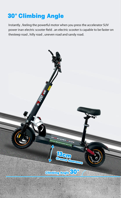 10-Inch Wheels Dual Suspension Foldable Electric Scooter