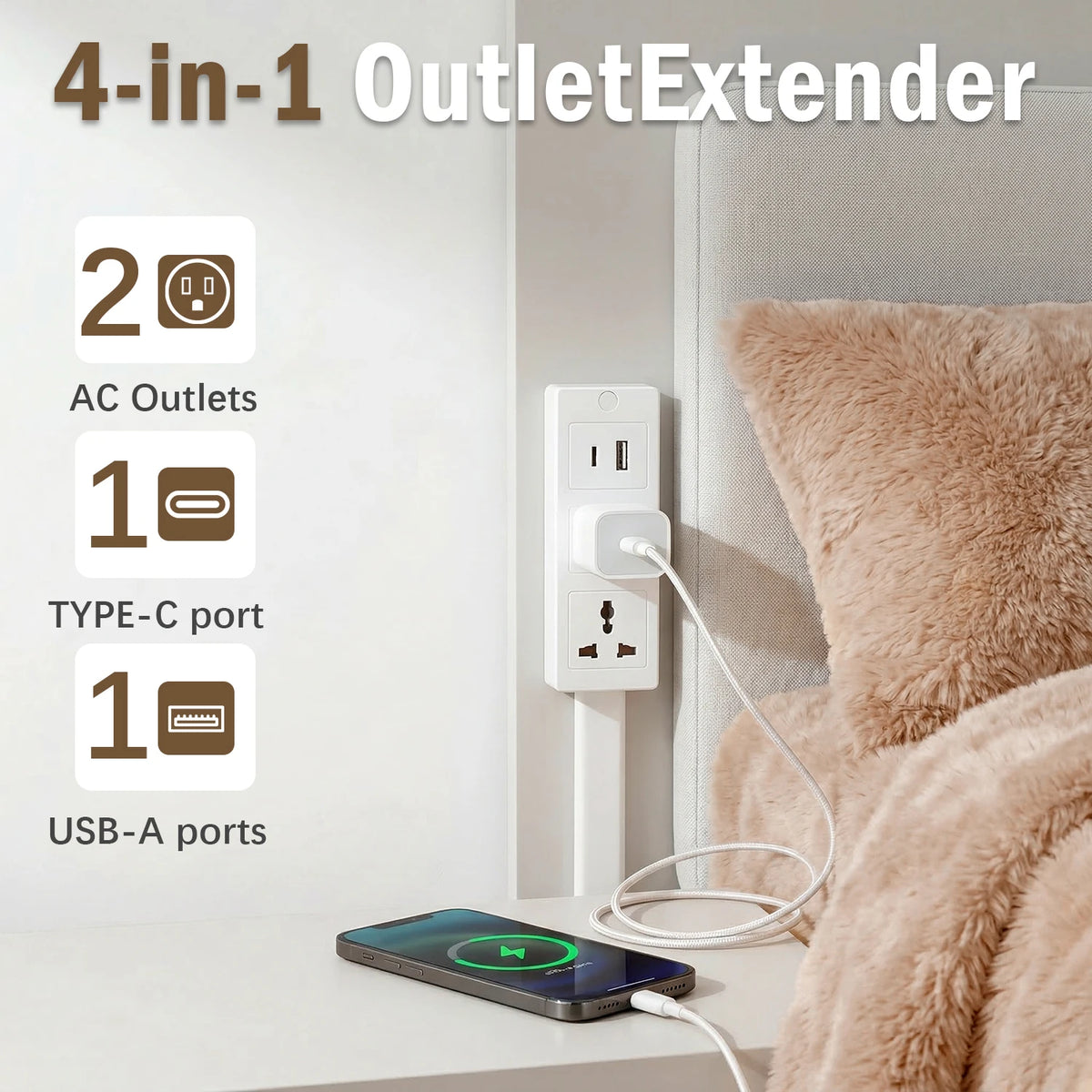 3 Style Retractable Sockets Adjustable Electrical Outlet Extender