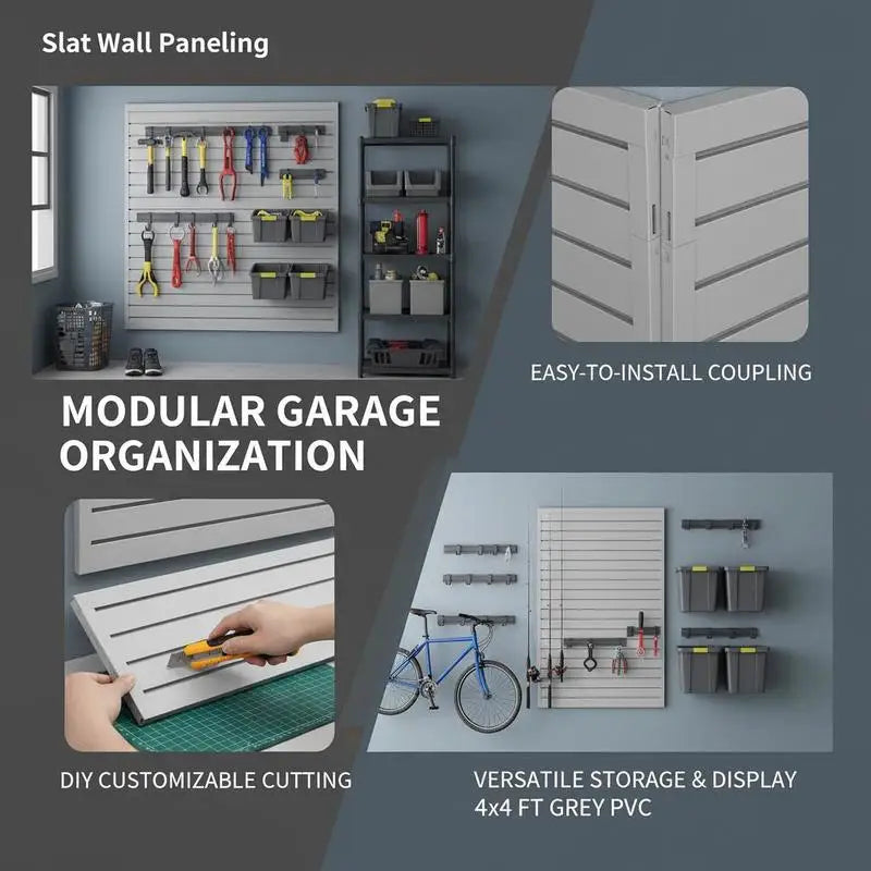 Tool wall 1230x1235x20mm grey wall organizer