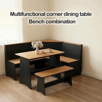 Small Kitchen Table Set with Bench and Storage
