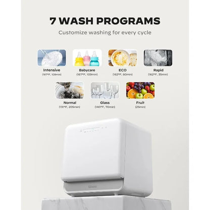 Portable Mini Dishwasher with 5L Water Tank