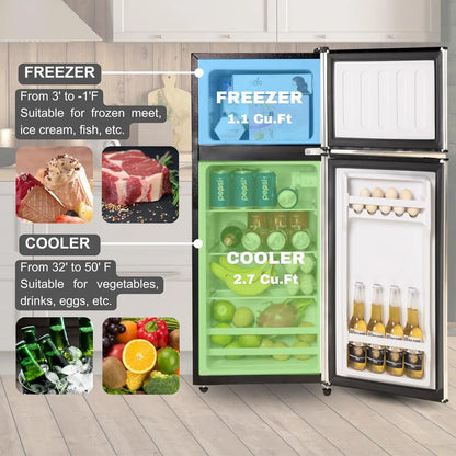 3.8 Cu.Ft Small Refrigerator with Freezer
