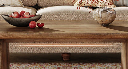 47.24-Inch Tribesigns Farmhouse Rectangular Coffee Table