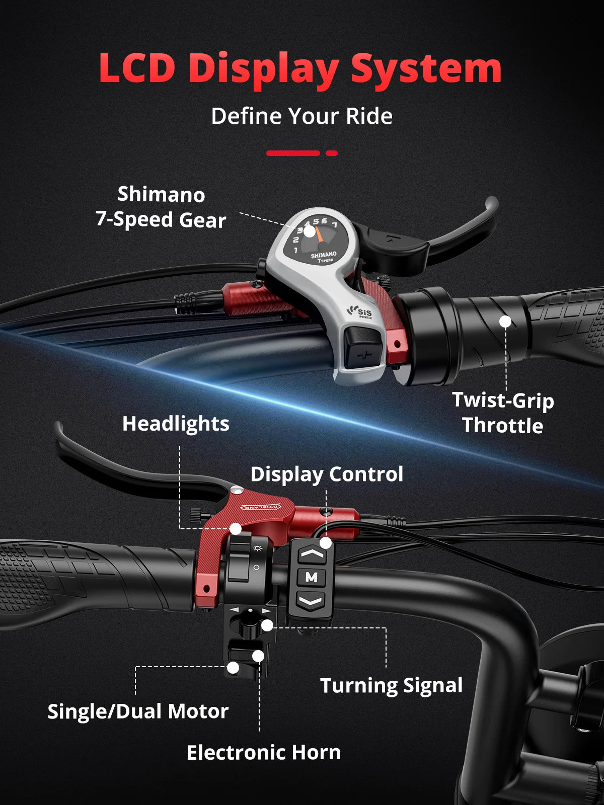 Adults Electric Bike with 2000W Dual Motor