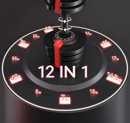 28-90LBS Adjustable Dumbbell Set with Anti-Slip Handle