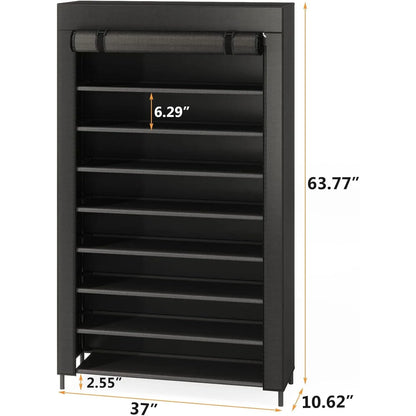 10 Tier Shoes Rack Organizer with Cover