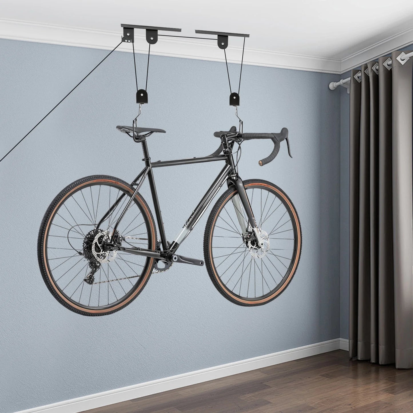 Wall Suspension Display Rack, Bicycle Storage Elevator.