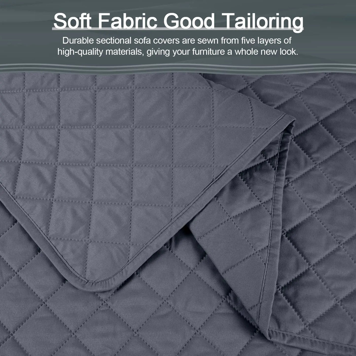 3pcs 100% Waterproof L Shaped Sofa Slipcover Protector
