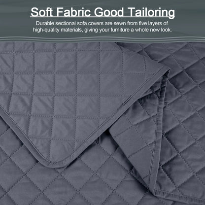 3pcs 100% Waterproof L Shaped Sofa Slipcover Protector