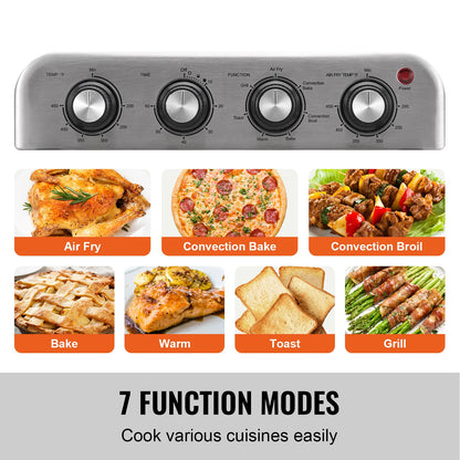 1700W Air Fryer Stainless Steel Toaster Oven