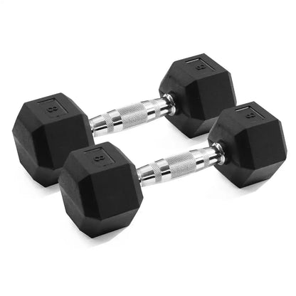 8 lb. Rubber Hex Dumbbells