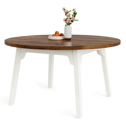46-Inch Wood Kitchen Table with Sturdy Metal Base