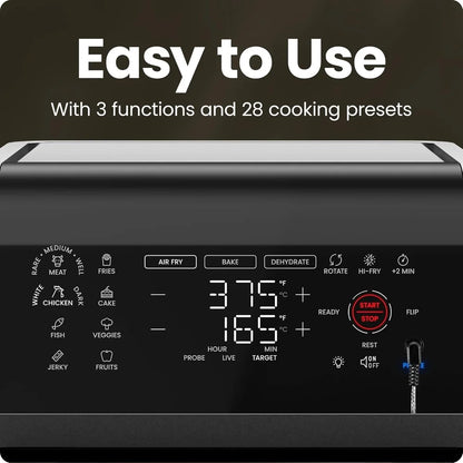 12 Quart 5-in-1 Air Fryer with Smart Thermometer