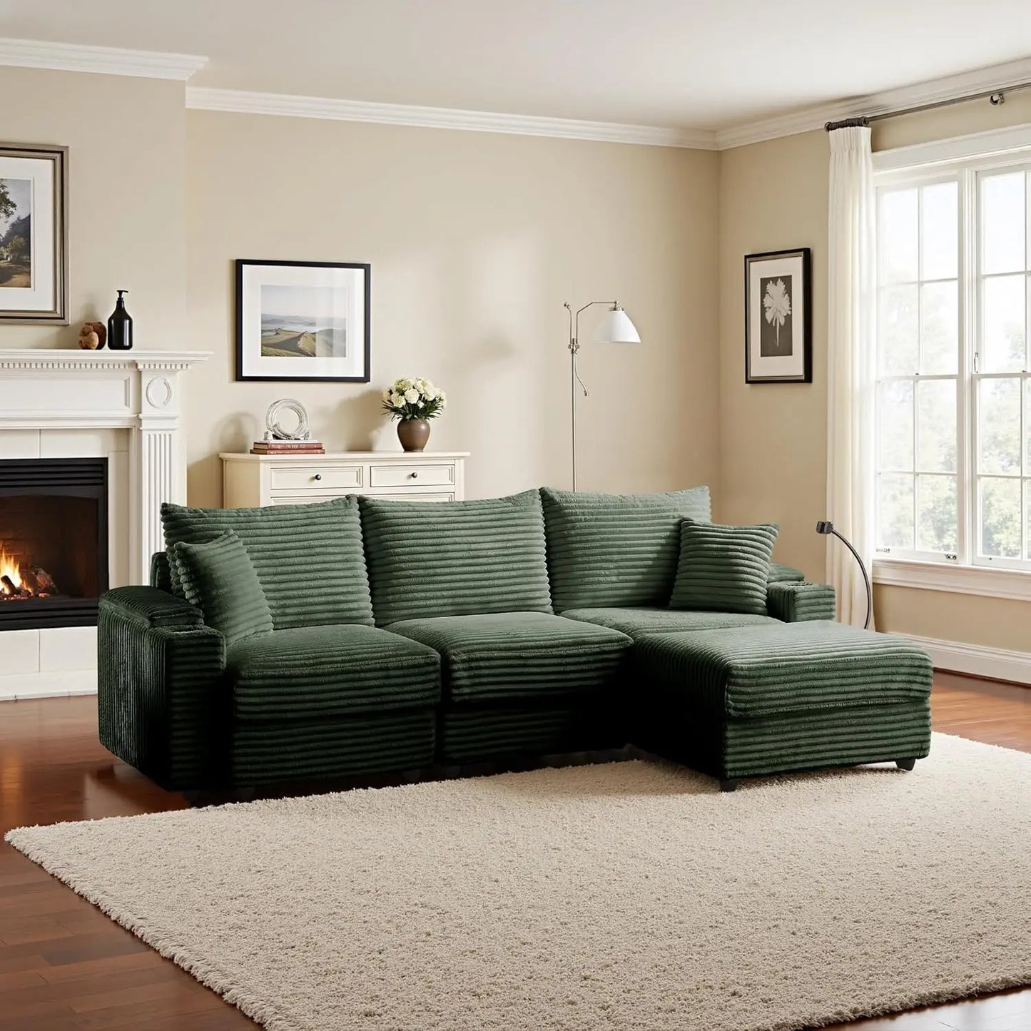 Cloud Sectional Sofa – 4-Seater Modular L-Shape Couch